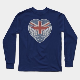 Vintage Union Jack UK Flag Long Sleeve T-Shirt